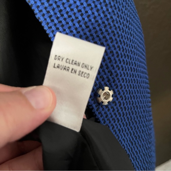 Blue & Blue Patterned Skirt Suit with Belt on Front, Isabella Women’s Suit 22W - Picture 12 of 15